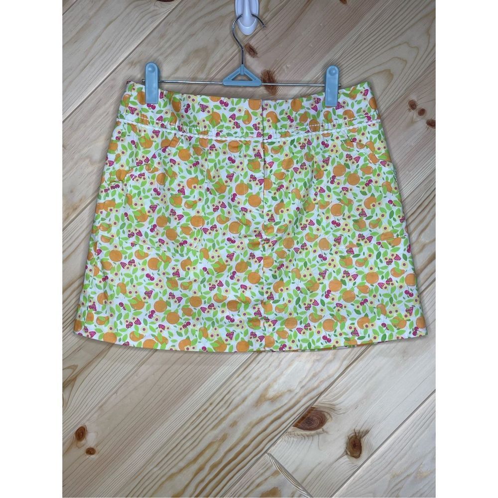 Lilly Pulitzer Womens Mini Skirt Floral Fruit Stretch Pocket Multicolor Size 4